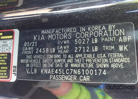 2022 Kia Stinger Gt1 from USA, damaged, VIN KNAE45LC7N6100174